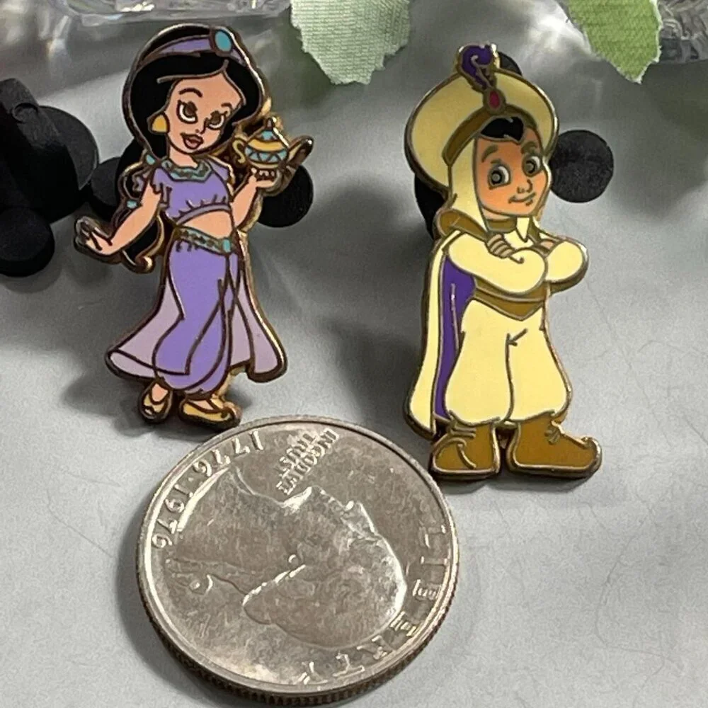 Disney Aladdin Jasmine Trading Pin Prince Ali Lapel Pin Princess Brooch Jewelry
